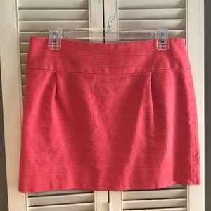 J-Crew coral mini skirt